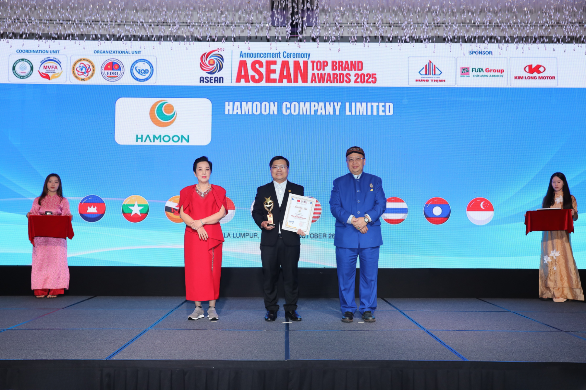 CÔNG TY TNHH HAMOON VINH DỰ NHẬN GIẢI THƯỞNG  “TOP 10 THƯƠNG HIỆU UY TÍN HÀNG ĐẦU ASEAN 2025"